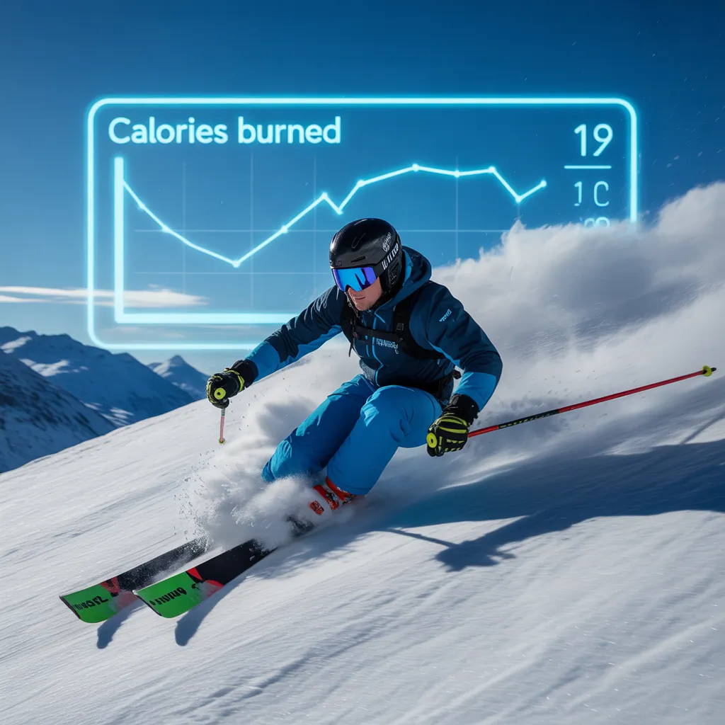 how many calories does downhill skiing burn