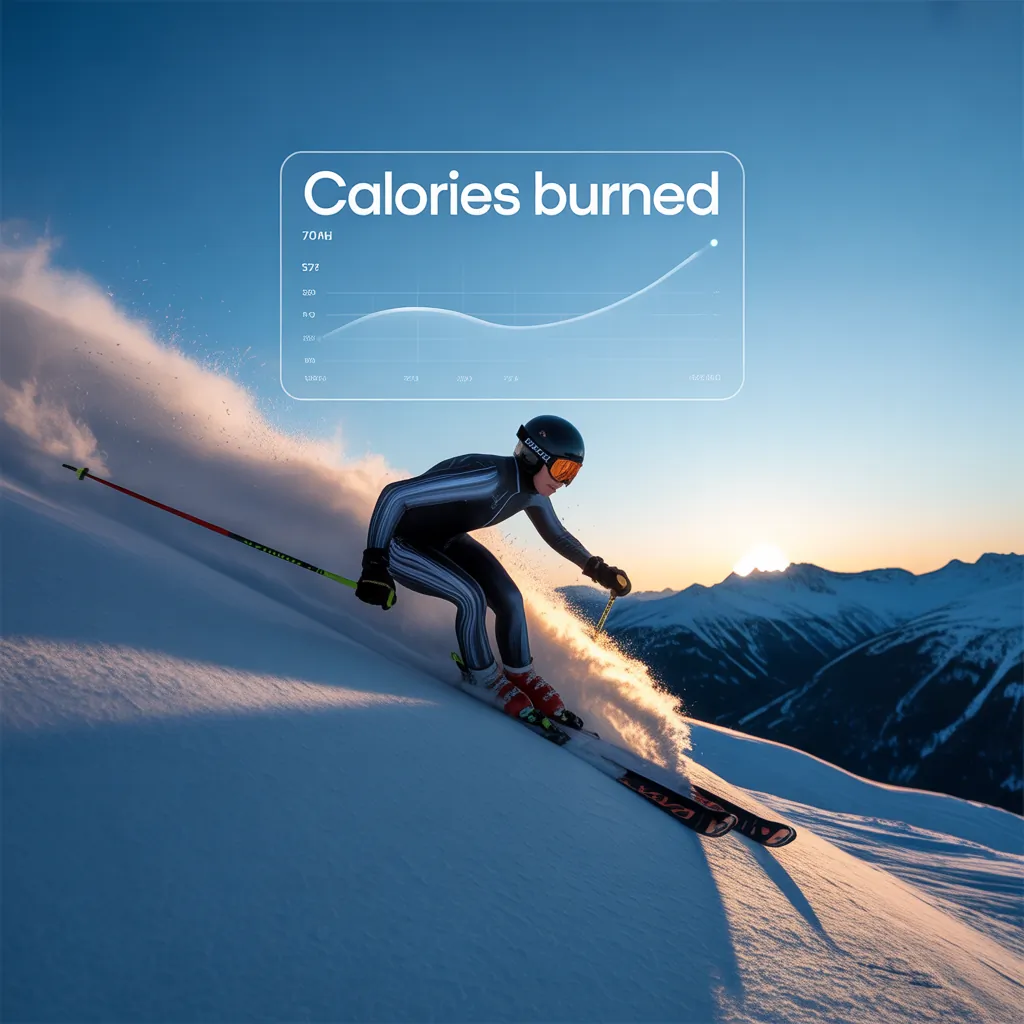 how many calories does downhill skiing burn
