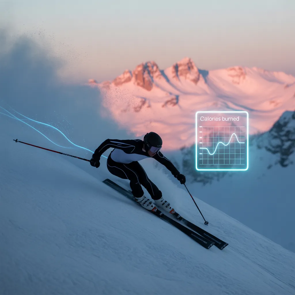how many calories does downhill skiing burn