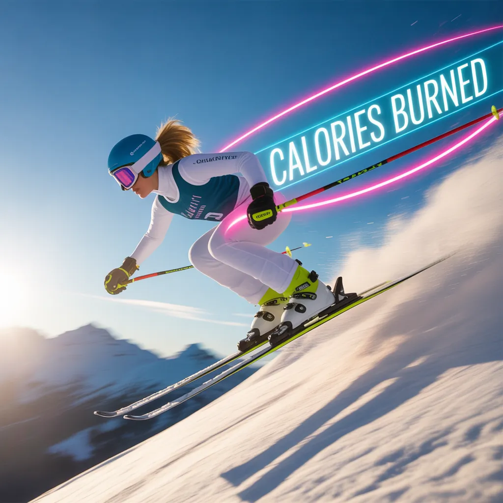 how many calories does downhill skiing burn