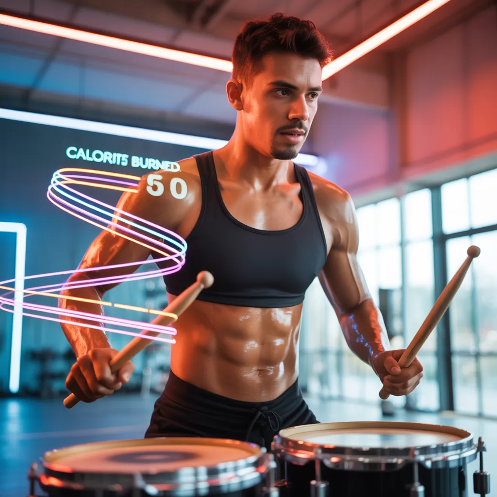 how many calories does drumming burn