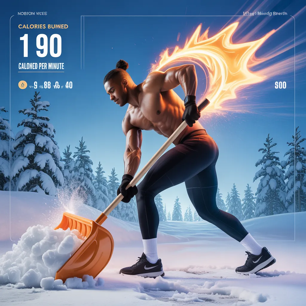 how many calories does shoveling burn