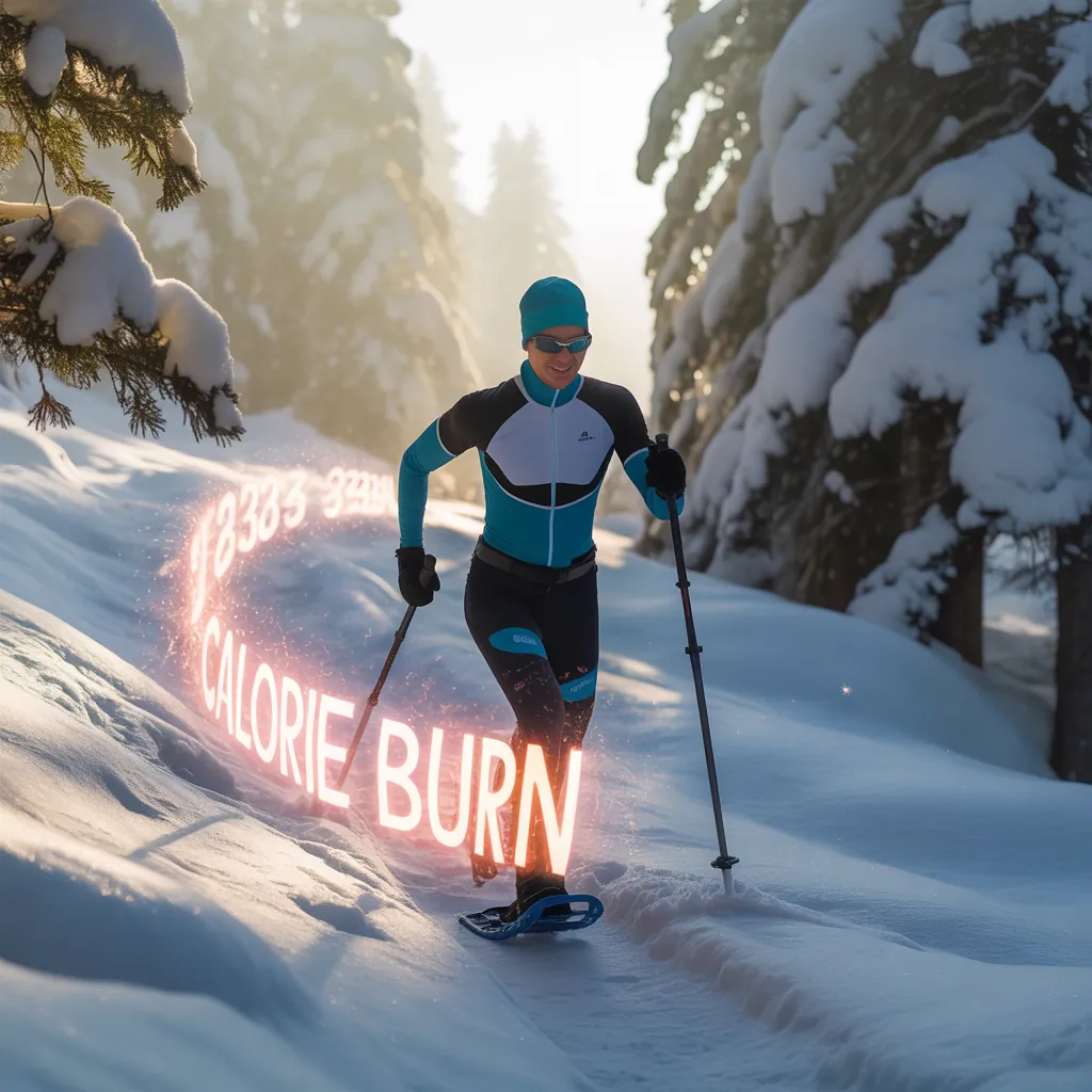 how many calories does snowshoeing burn