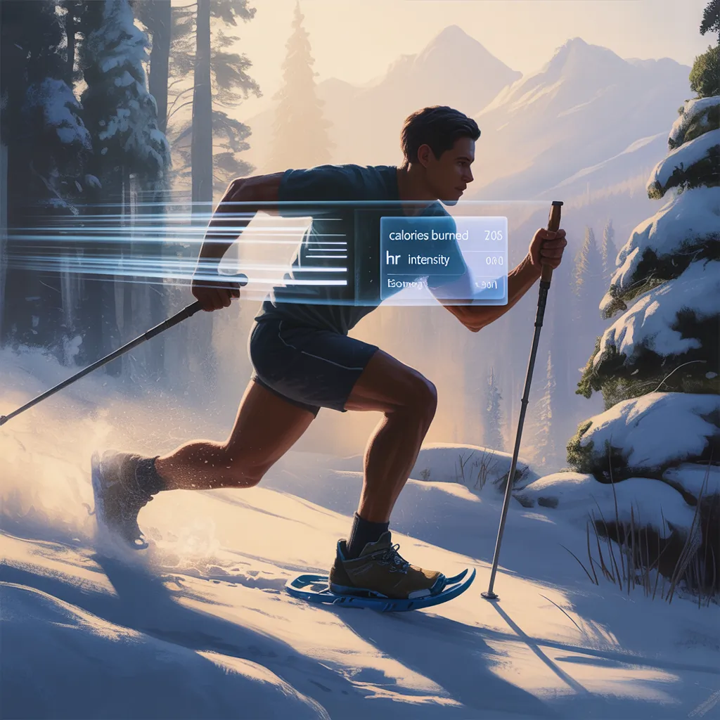 how many calories does snowshoeing burn
