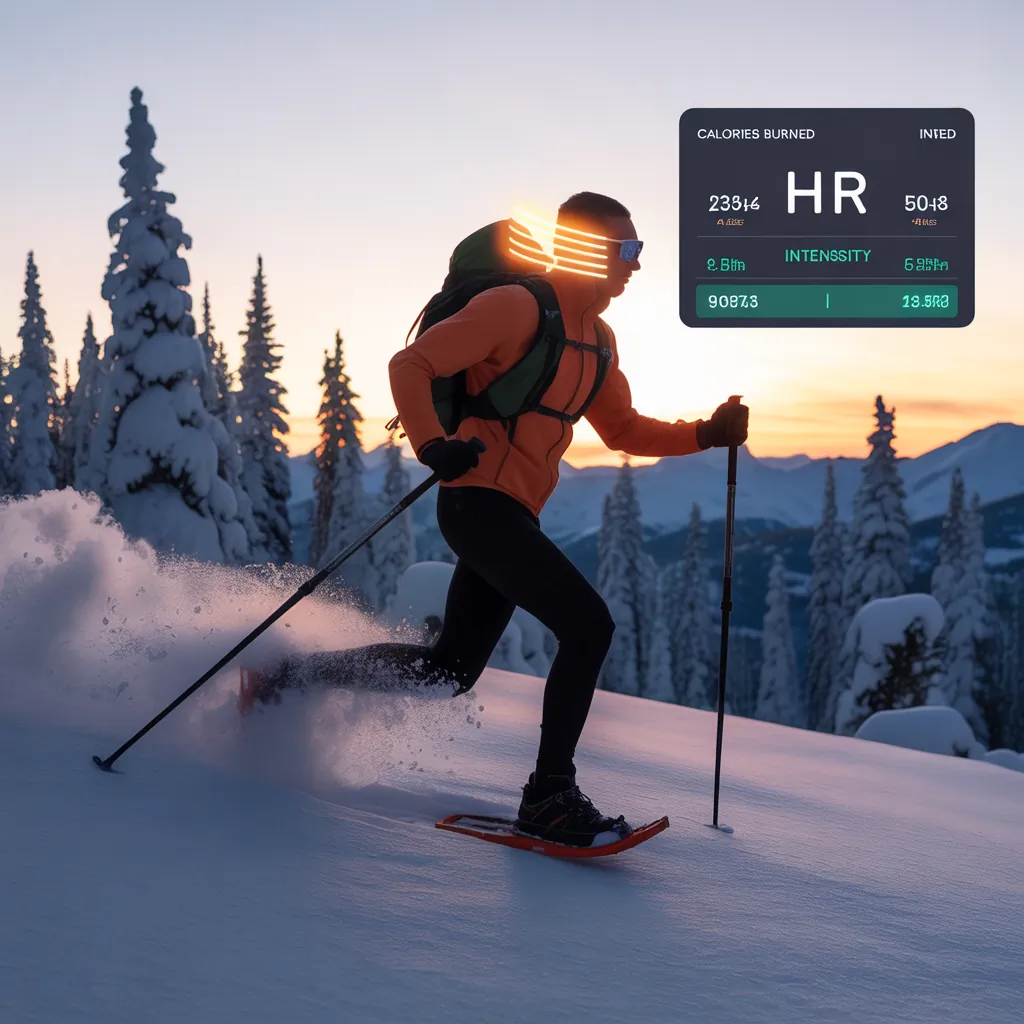 how many calories does snowshoeing burn