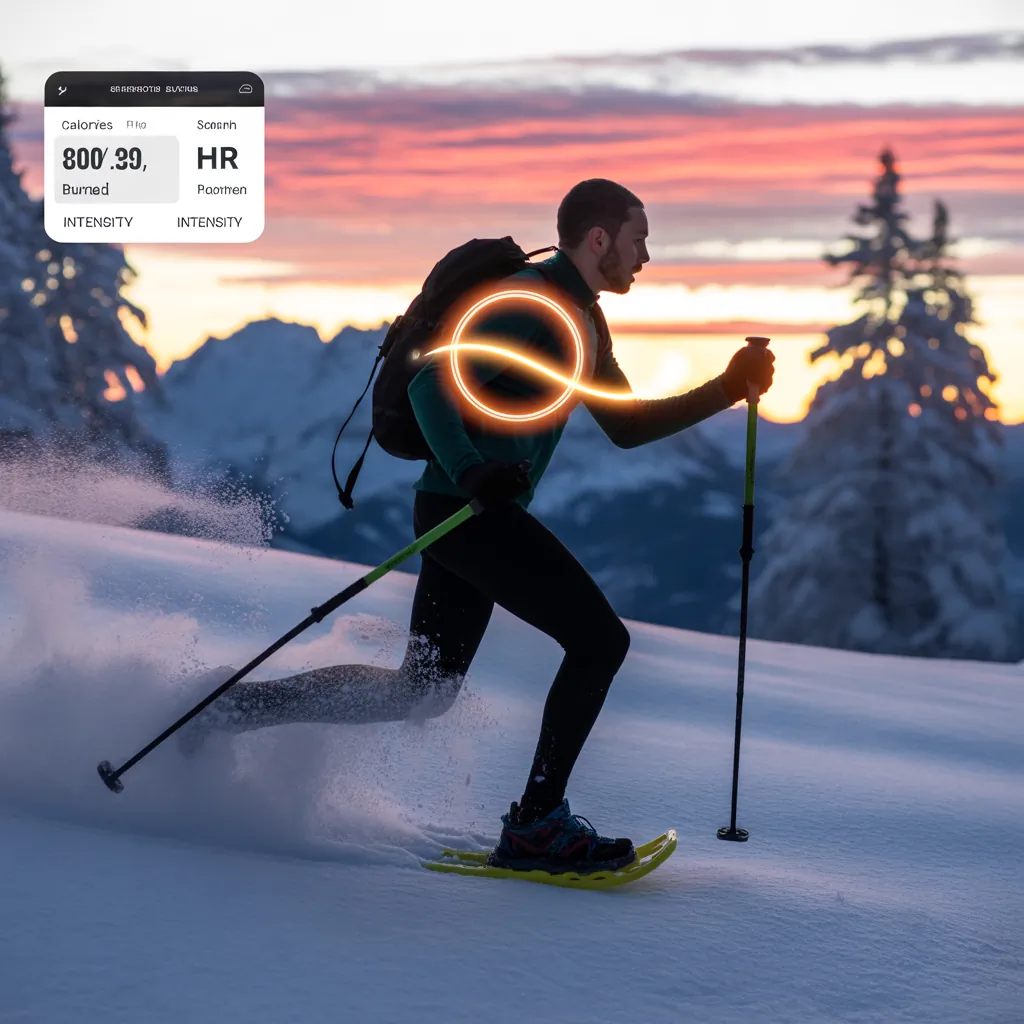 how many calories does snowshoeing burn