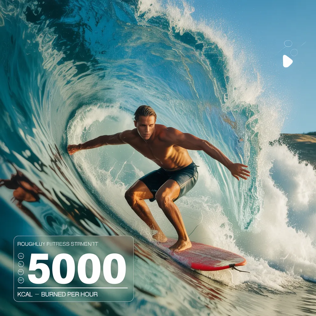 how many calories does surfing burn