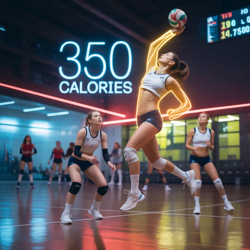 how many calories does volleyball burn
