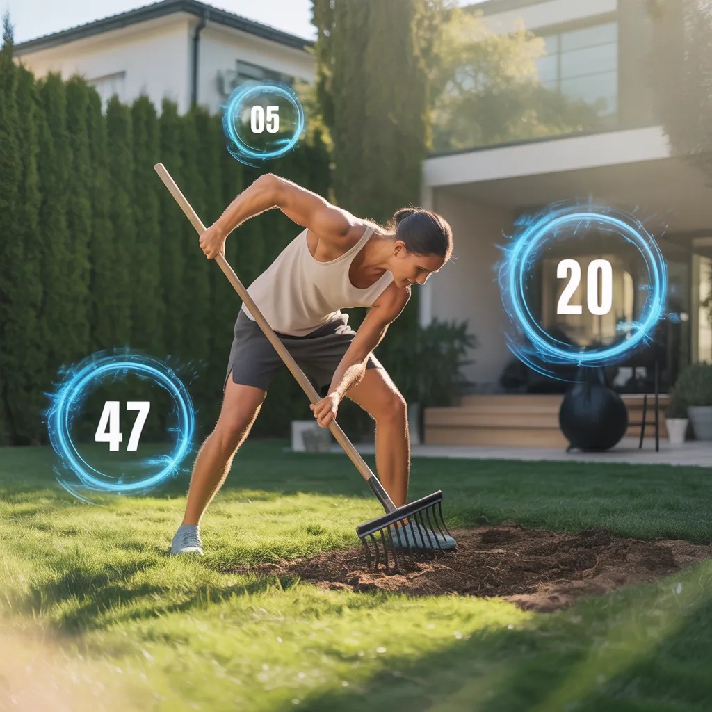 how many calories does yard work burn