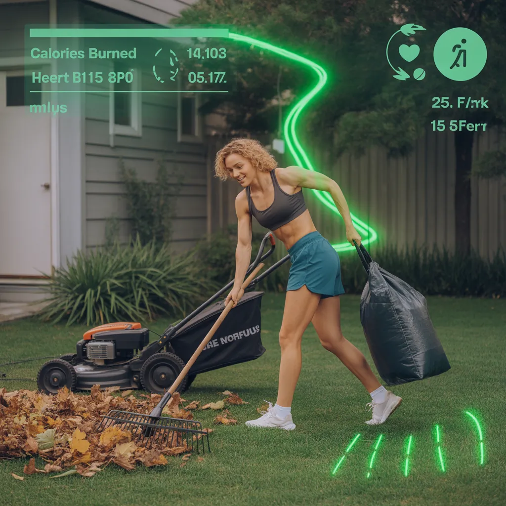 how many calories does yard work burn