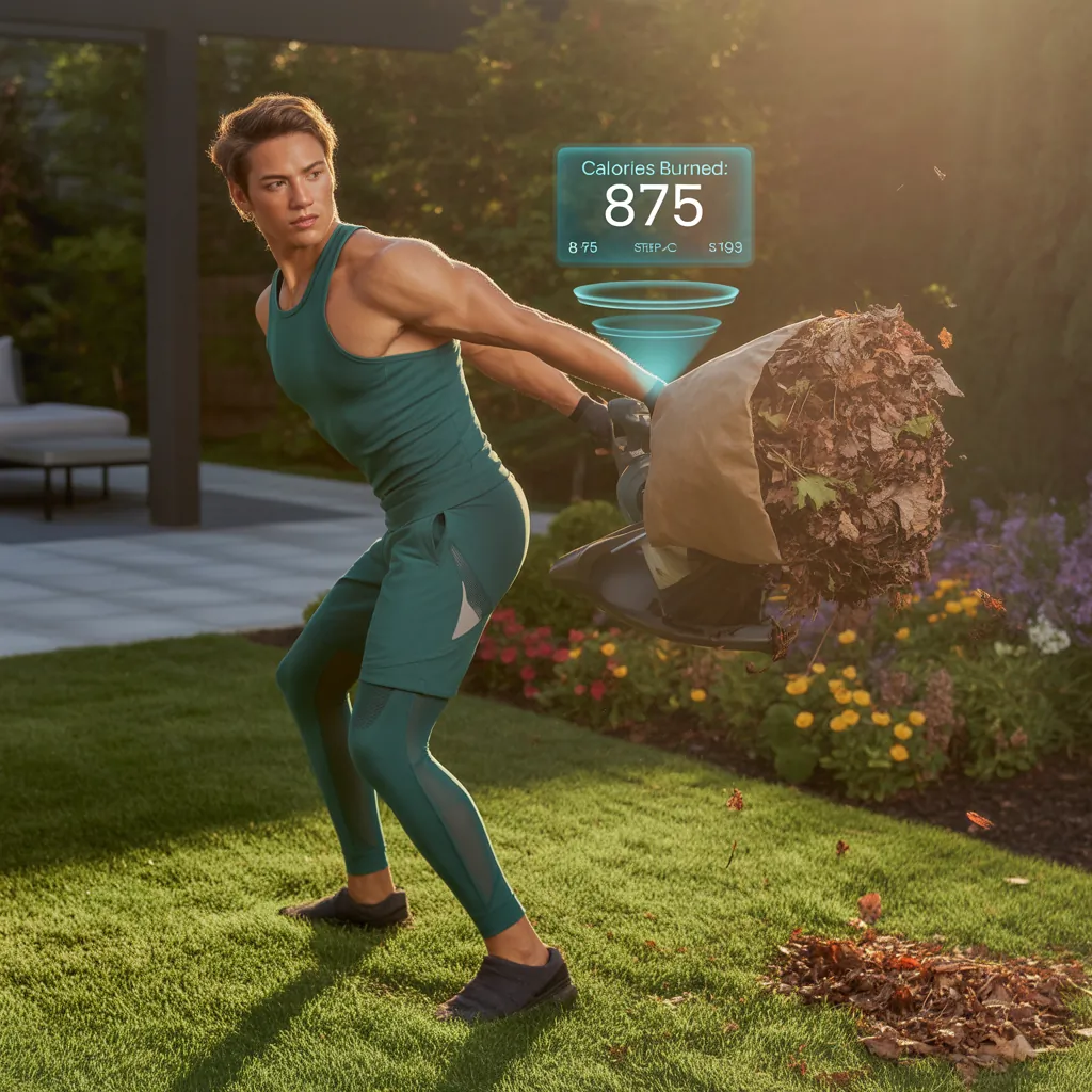 how many calories does yard work burn