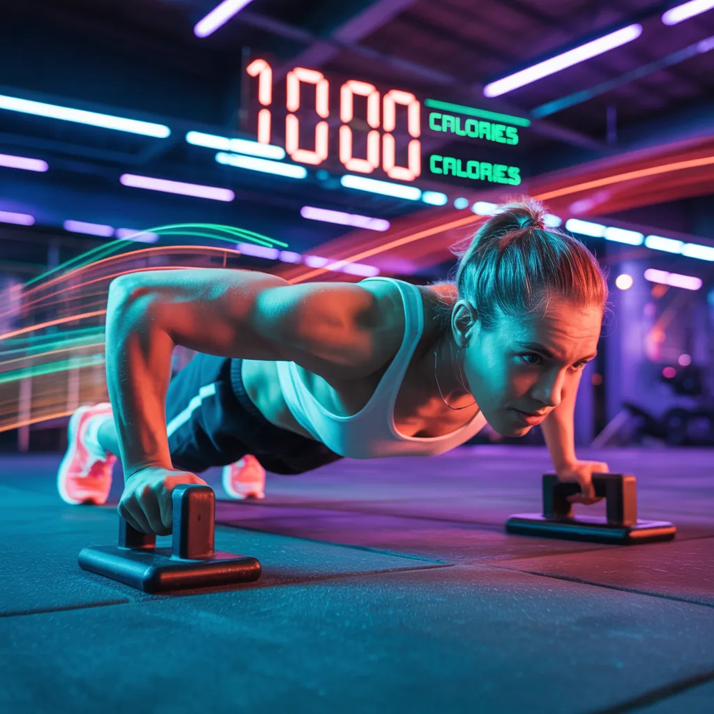 how many push ups to burn 1000 calories
