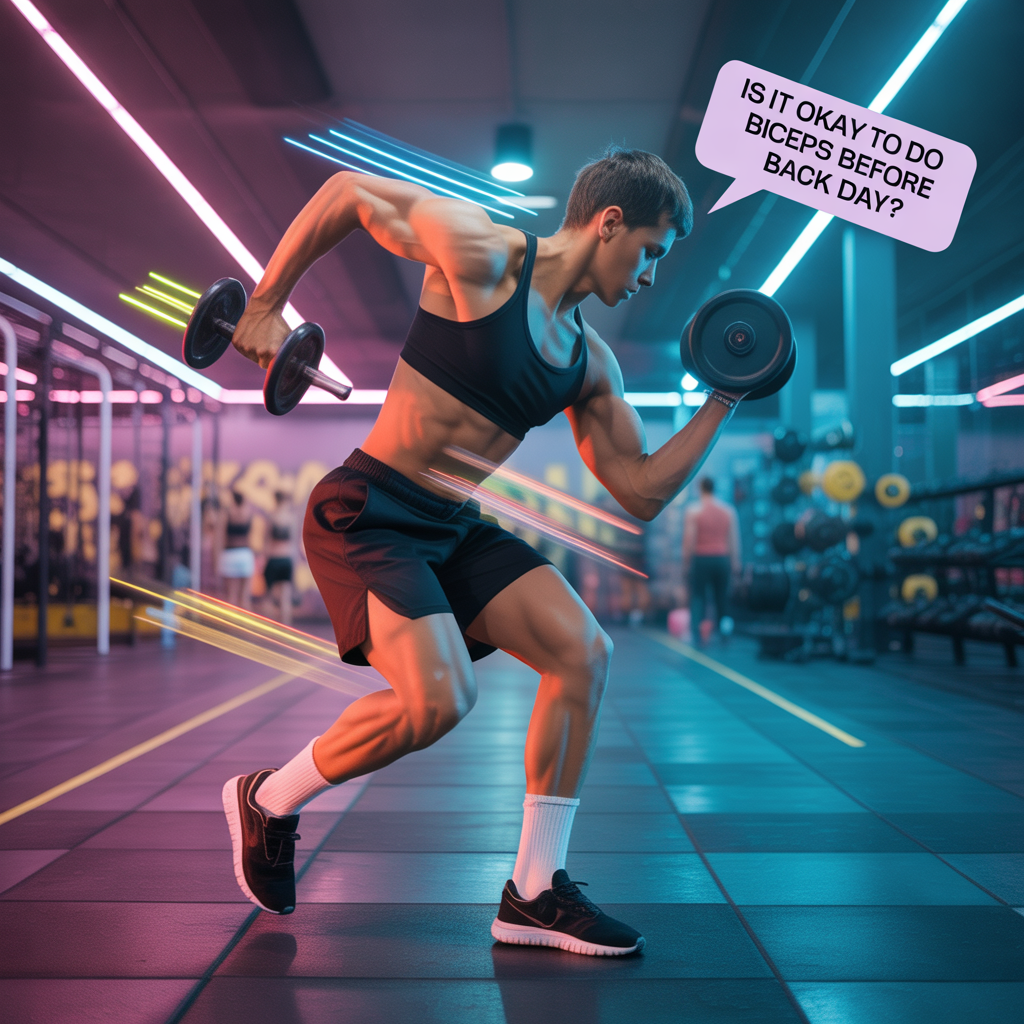 is it okay to do biceps before back day