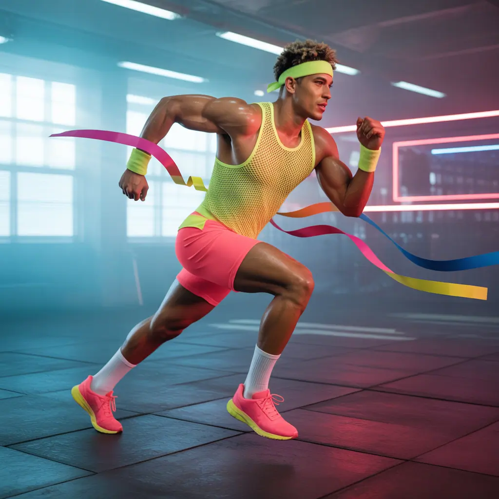 mens 80s workout clothes