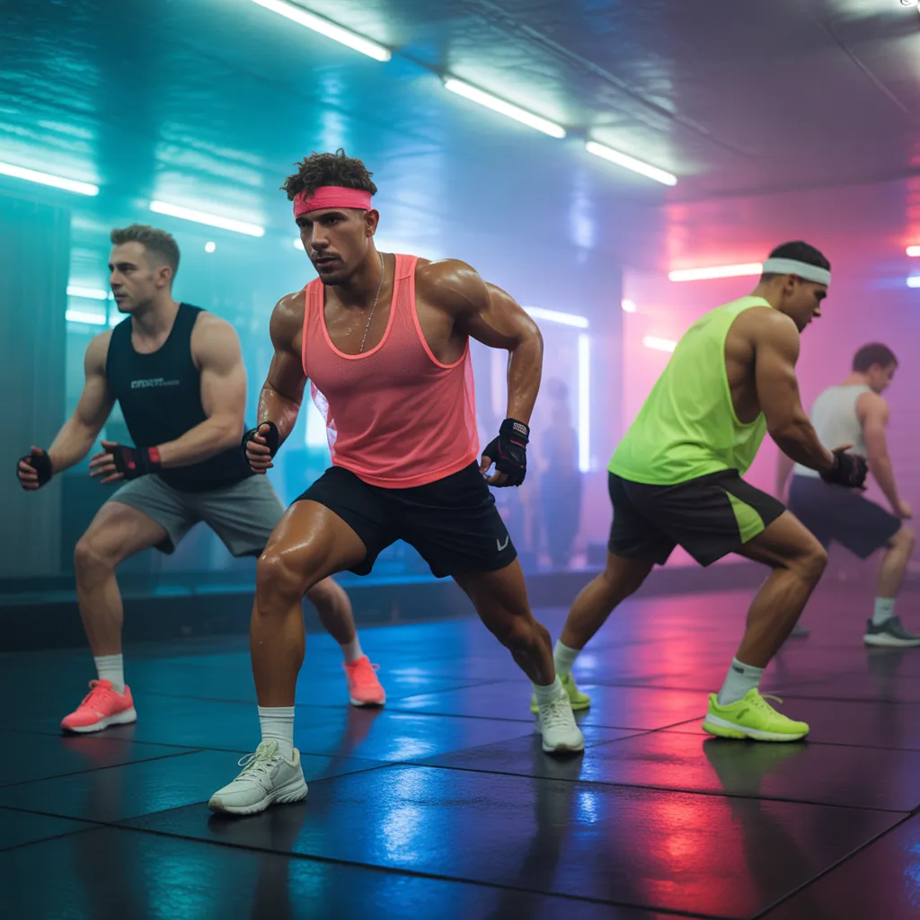 mens 80s workout clothes