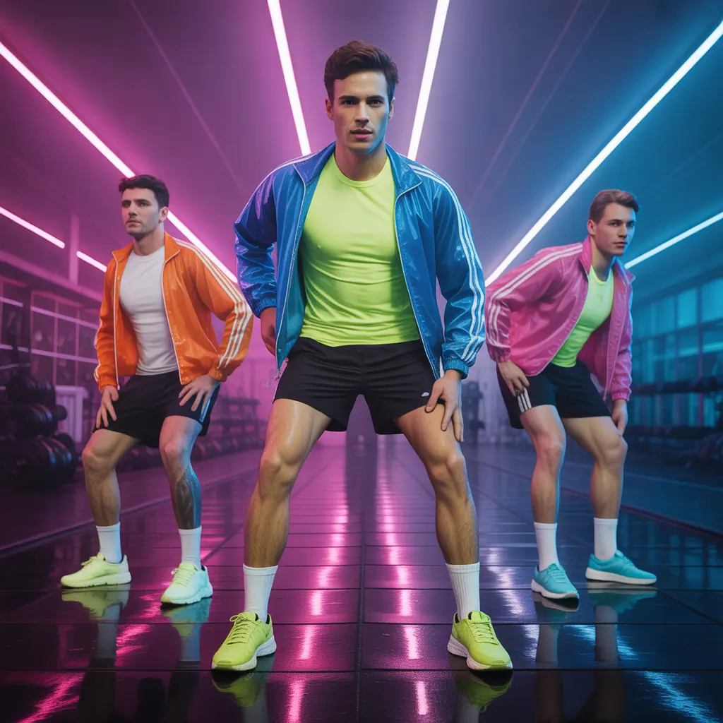 mens 80s workout clothes