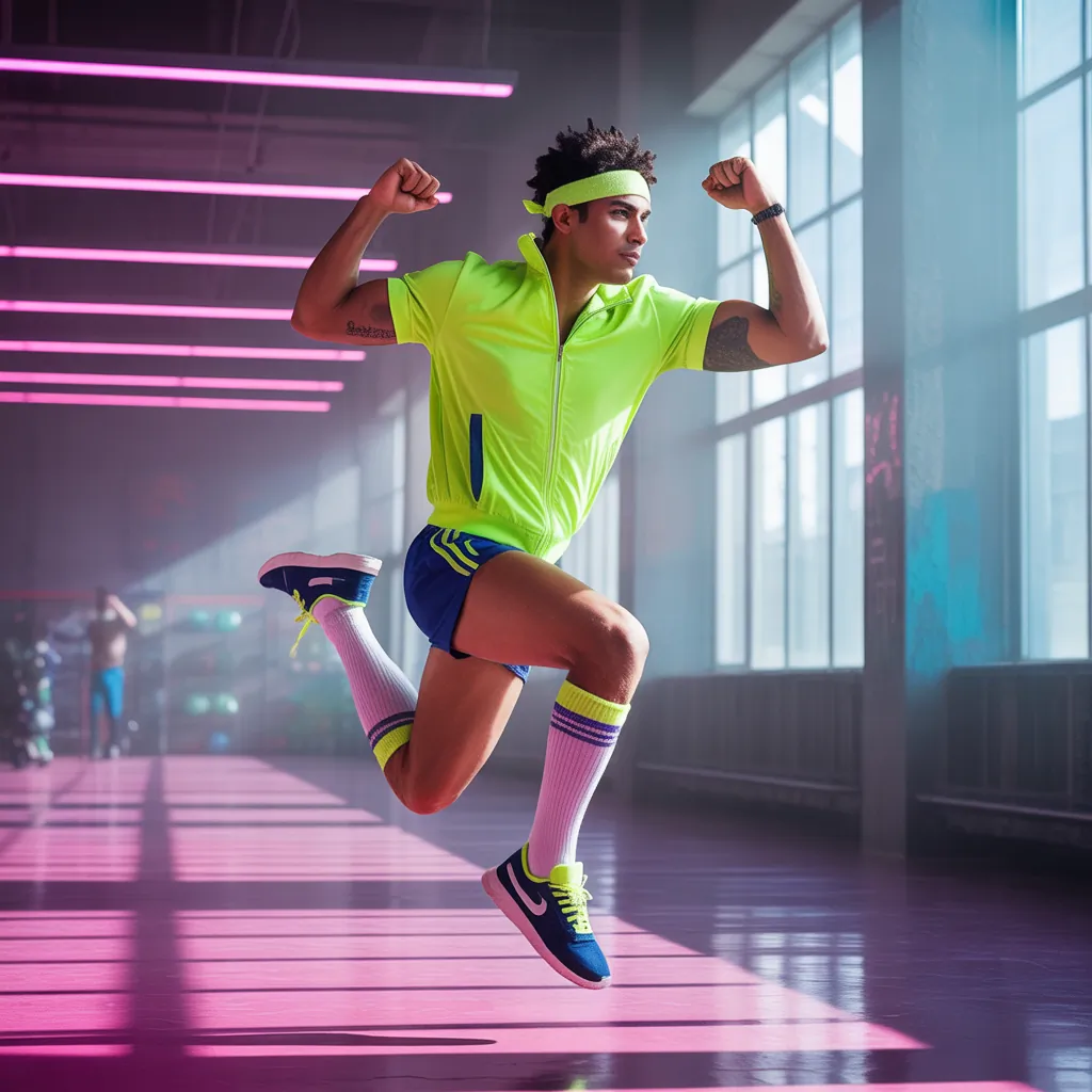 mens 80s workout clothes