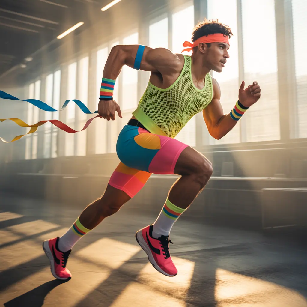 mens 80s workout clothes