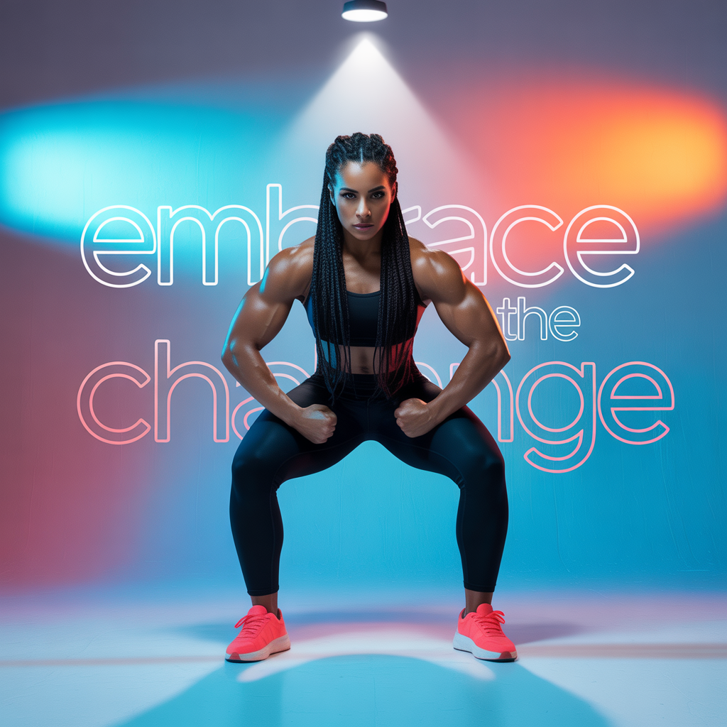 muscular woman bodybuilding
