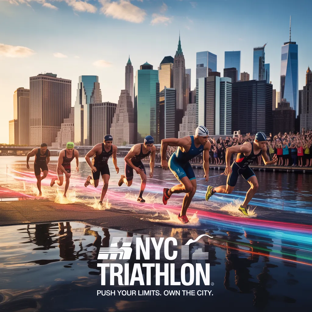 nyc triathlon in big apple race