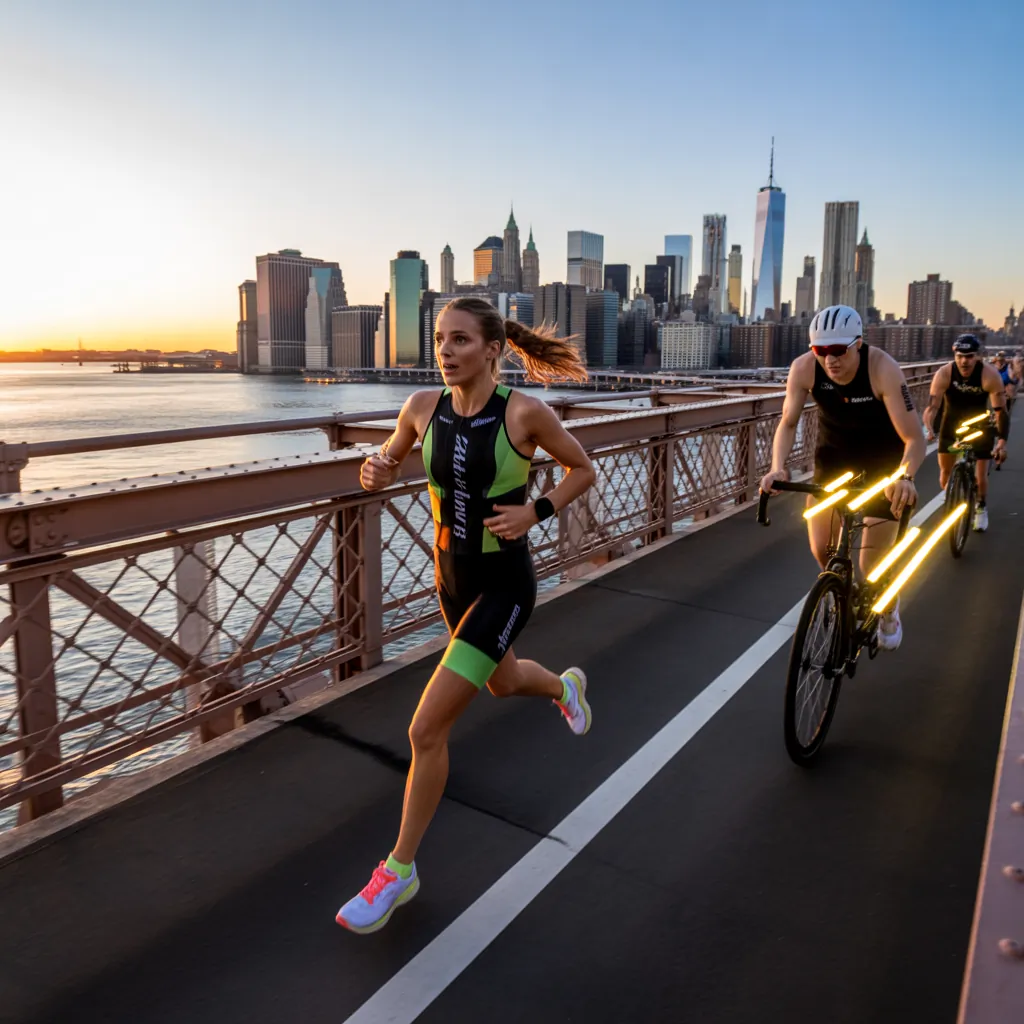nyc triathlon in big apple race