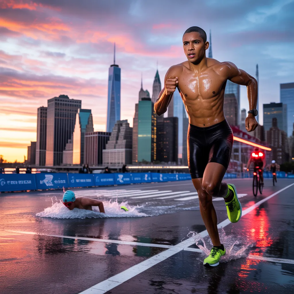 nyc triathlon in big apple race