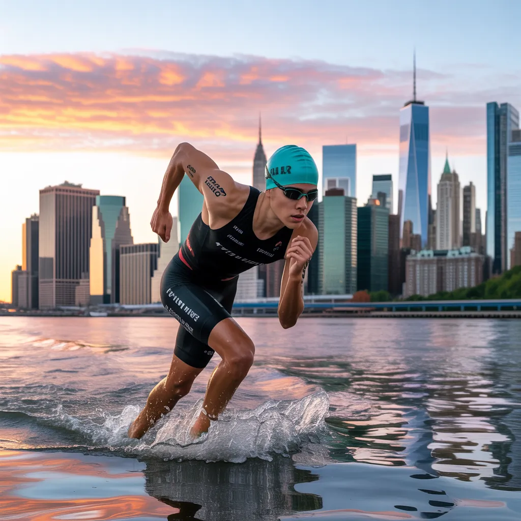 nyc triathlon in big apple race
