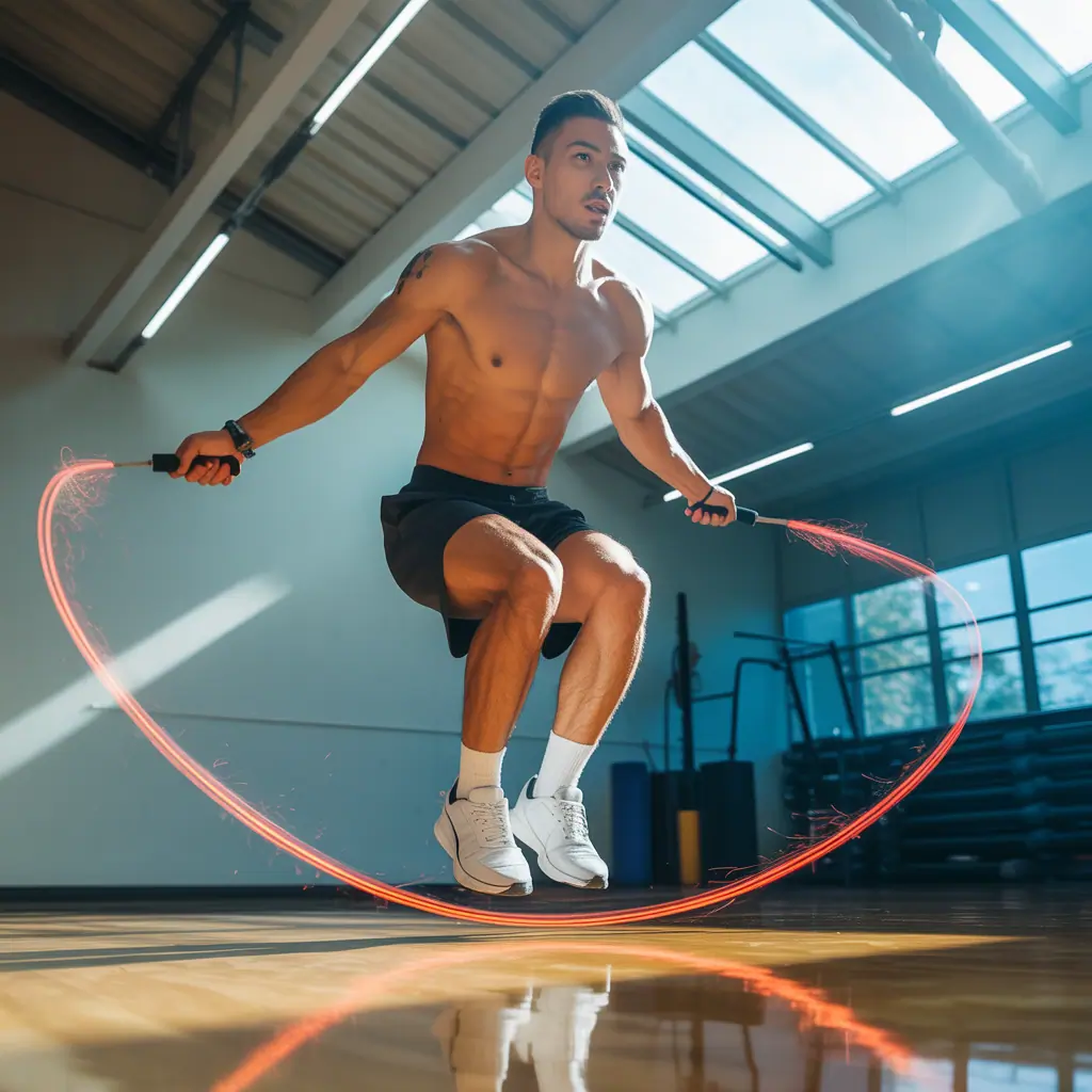 should my jump rope touch the ground