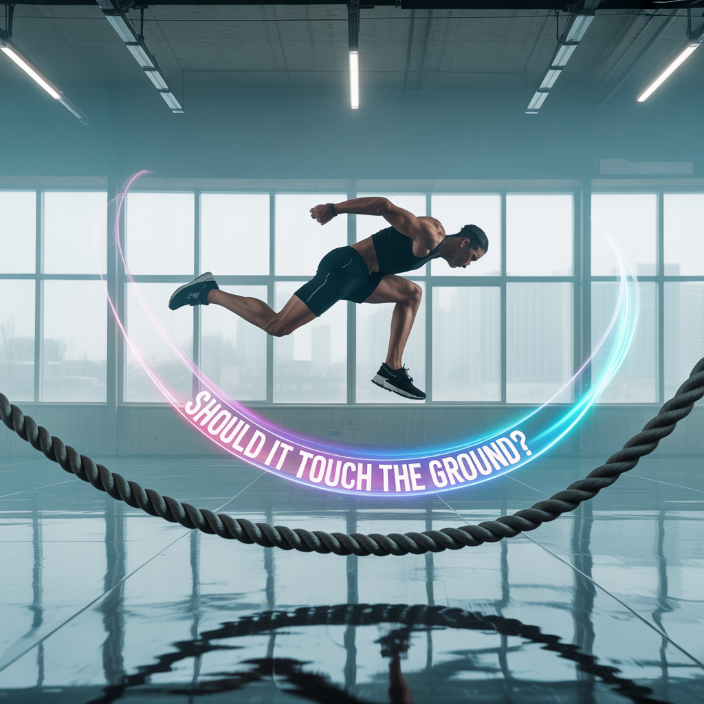 should my jump rope touch the ground