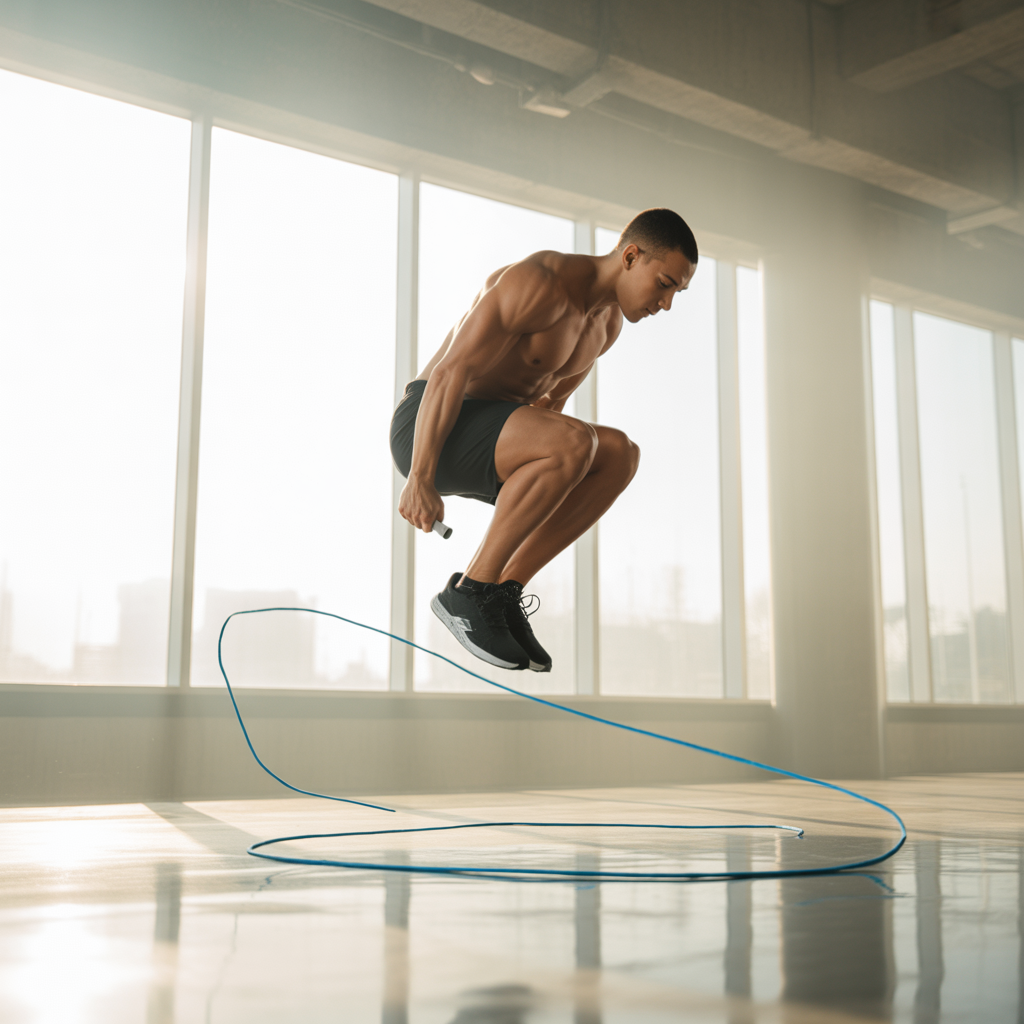 should my jump rope touch the ground