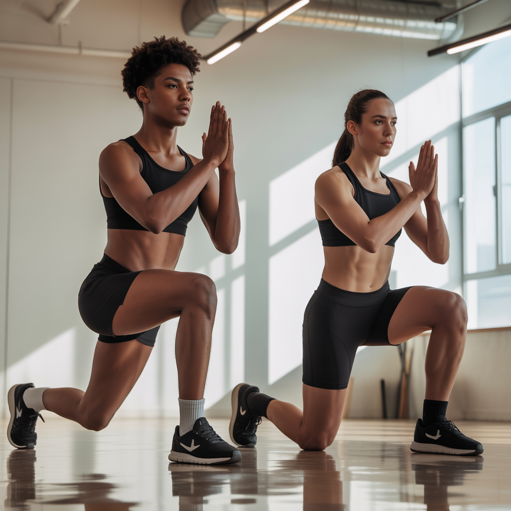 should your knee touch the ground in lunges