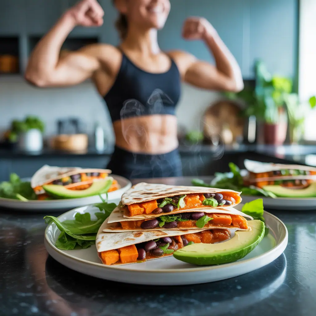 sweet potato black bean quesadillas