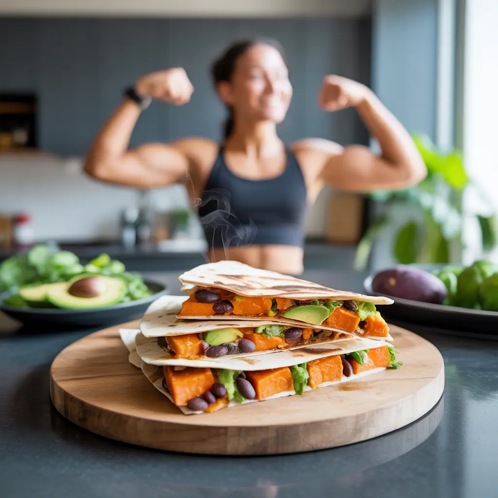 sweet potato black bean quesadillas