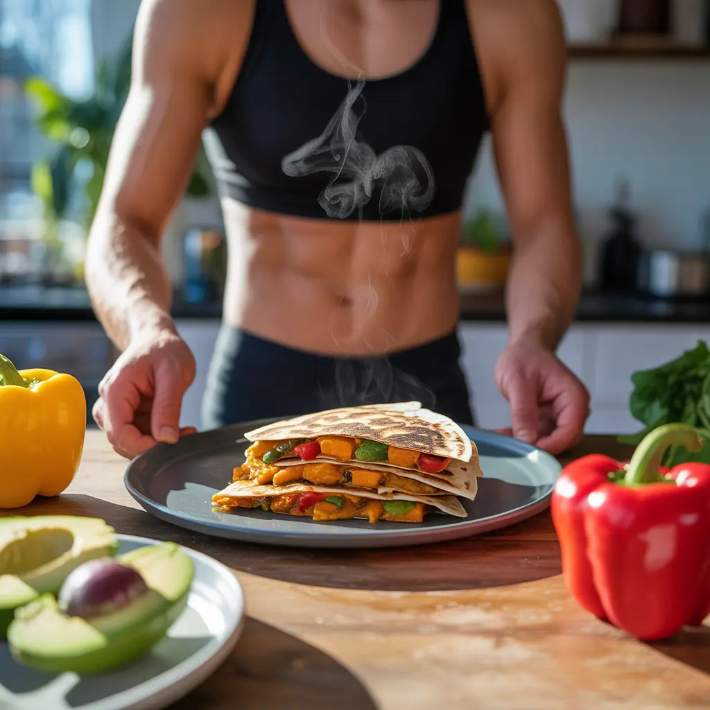 sweet potato black bean quesadillas