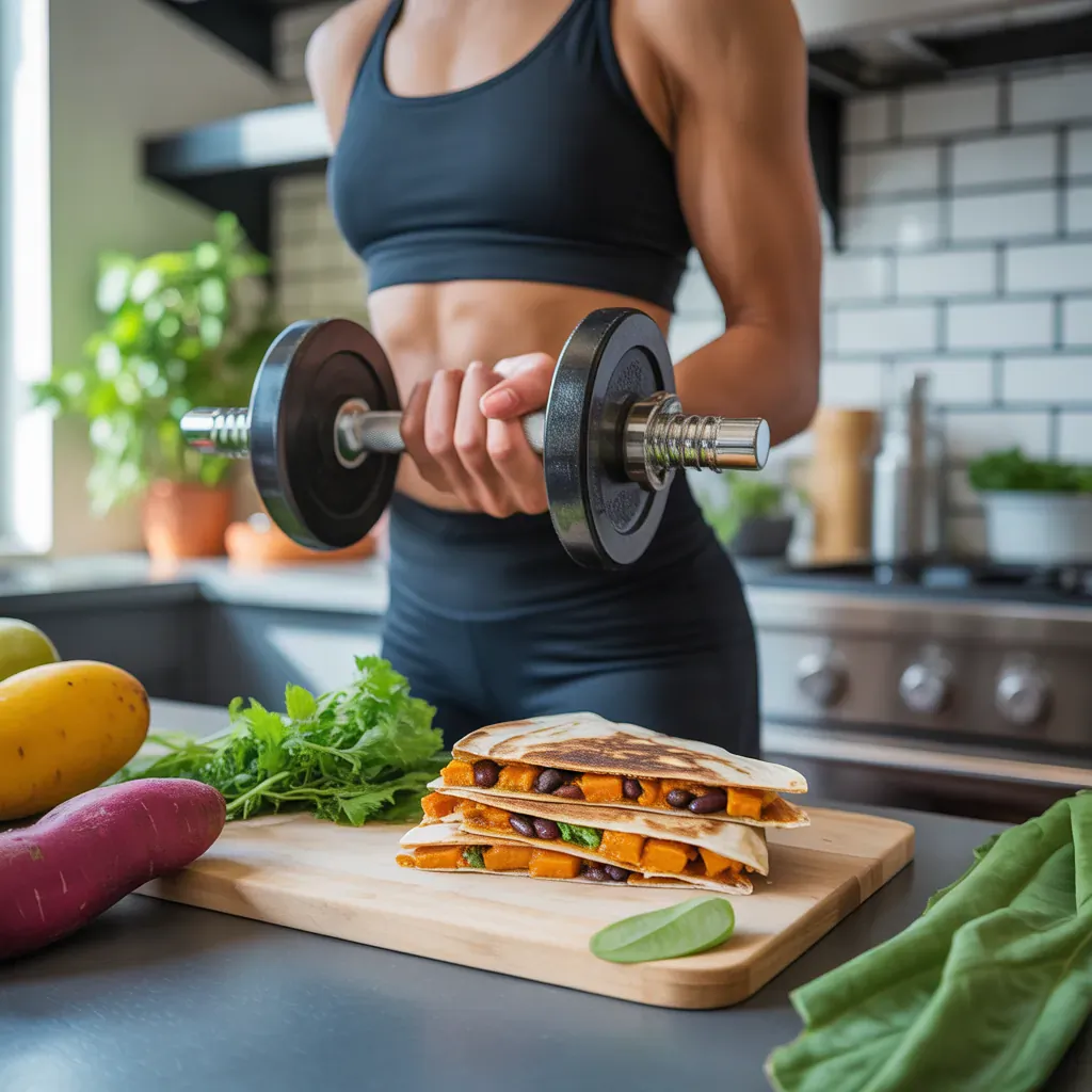 sweet potato black bean quesadillas