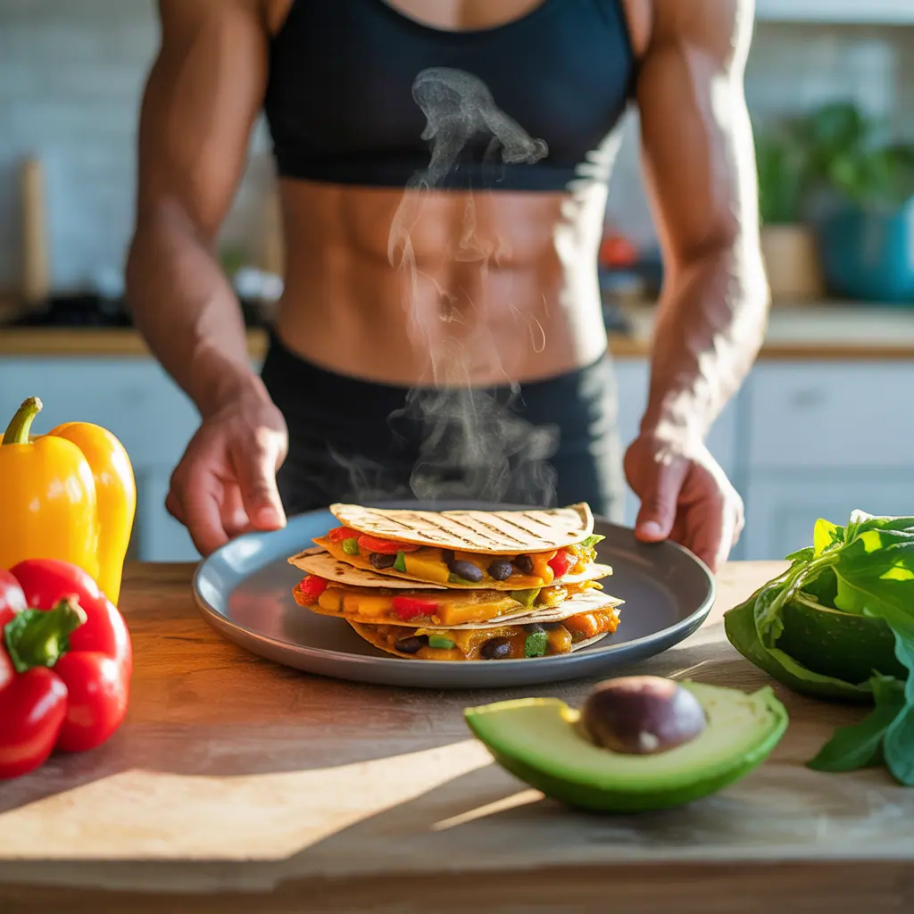 sweet potato black bean quesadillas