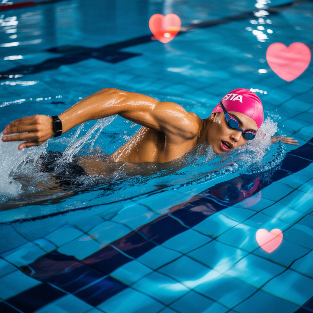 valentines day swim workout