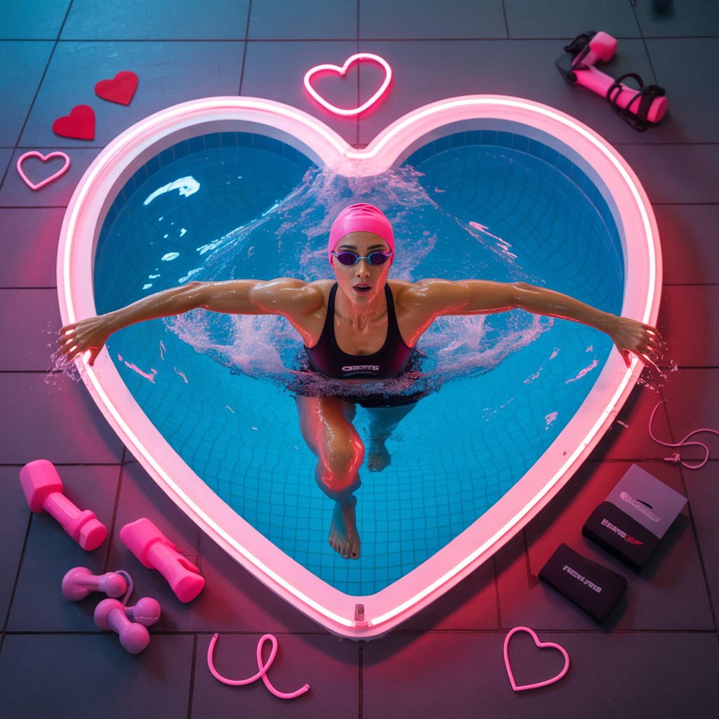 valentines day swim workout