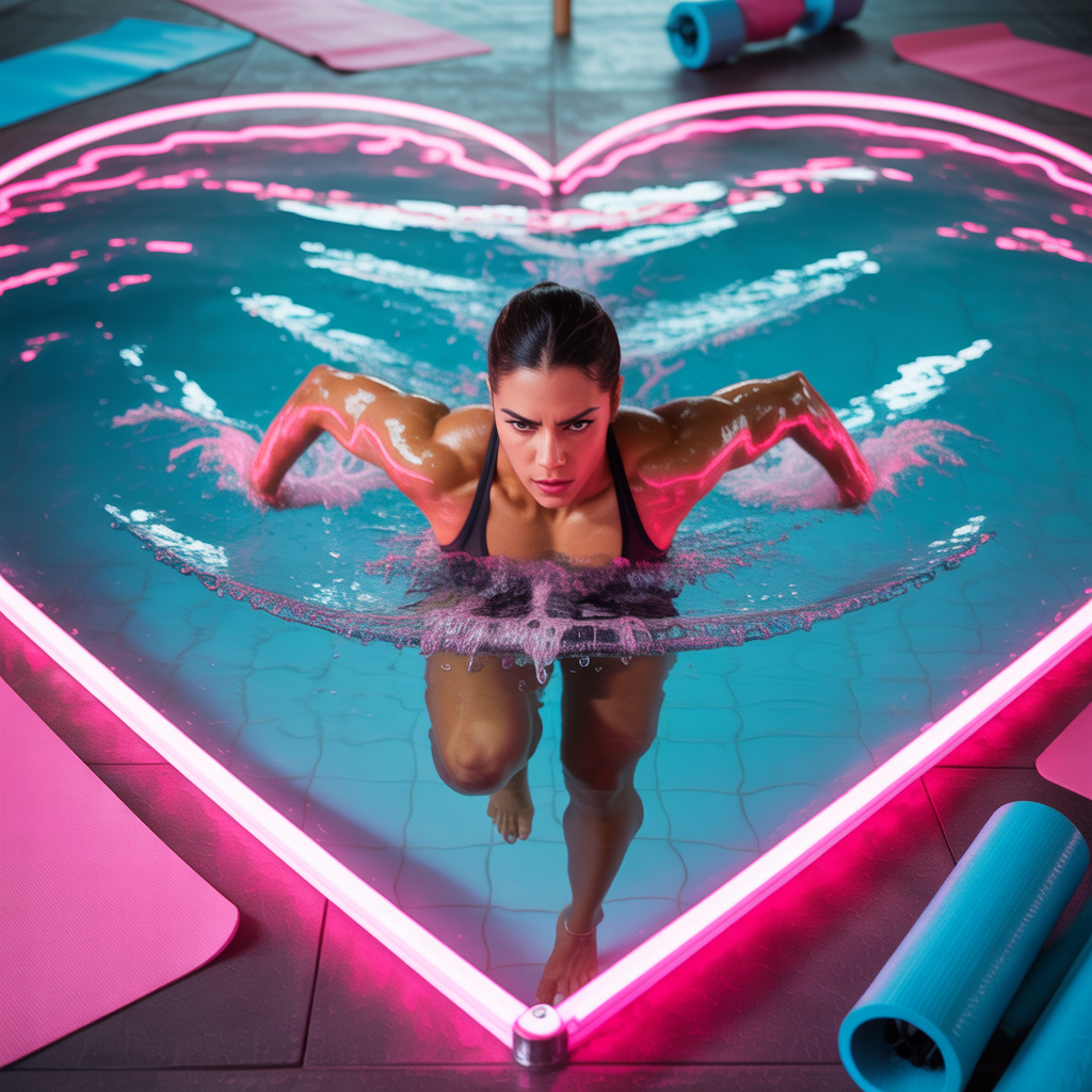 valentines day swim workout