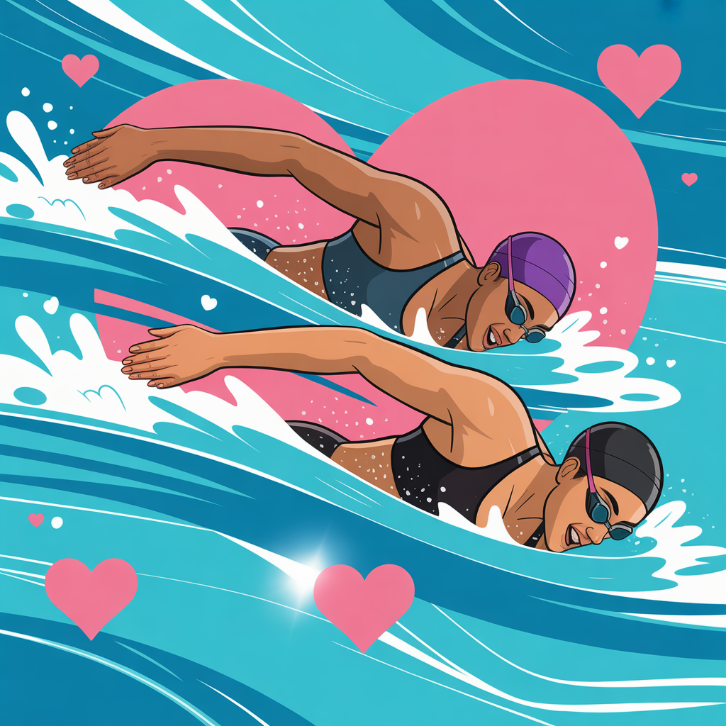 valentines day swim workout