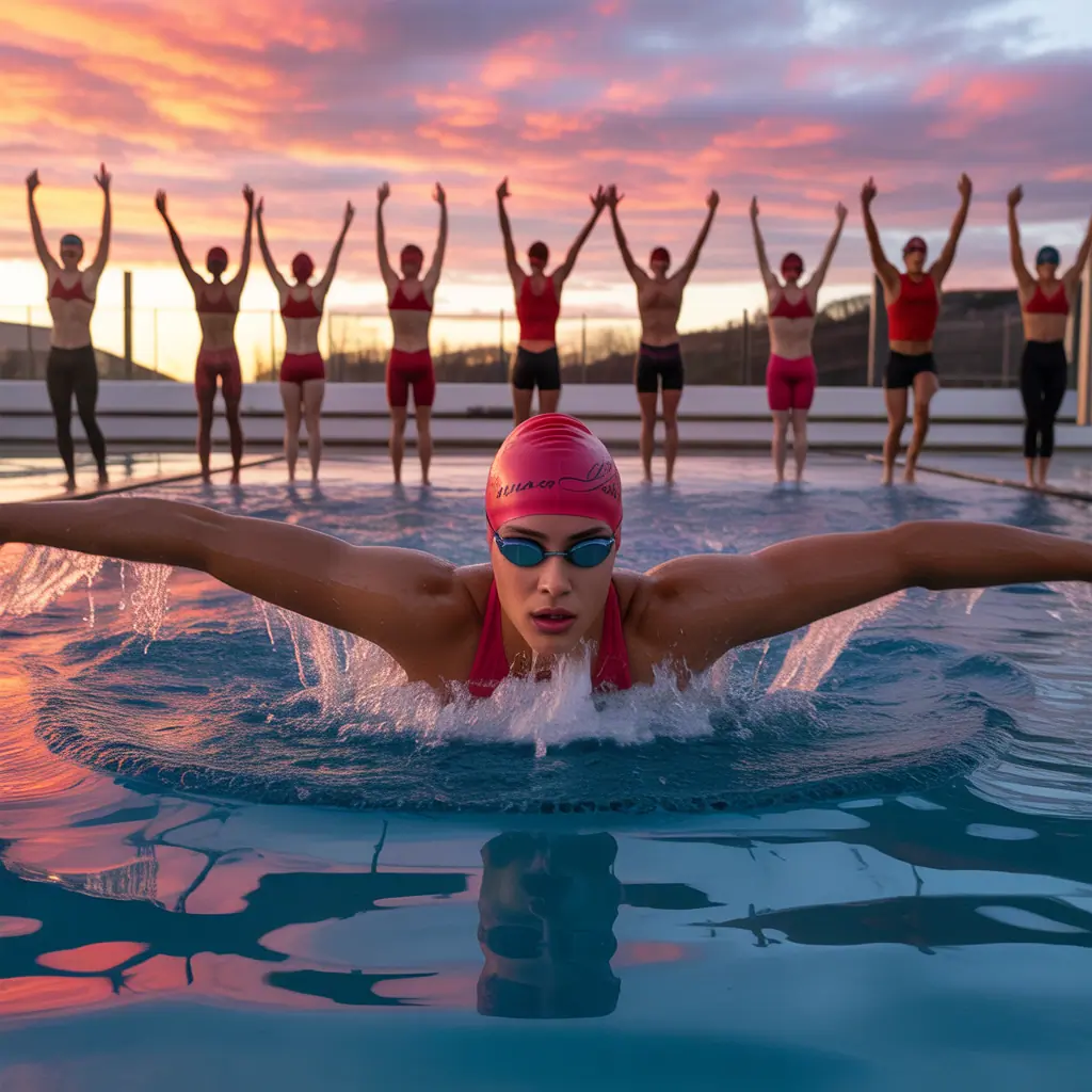 valentines day swim workout