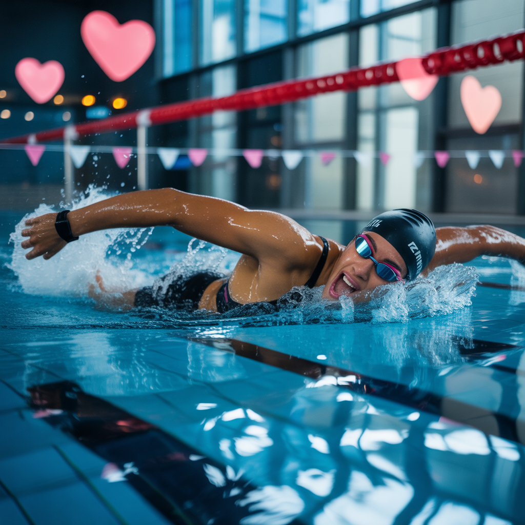 valentines day swim workout