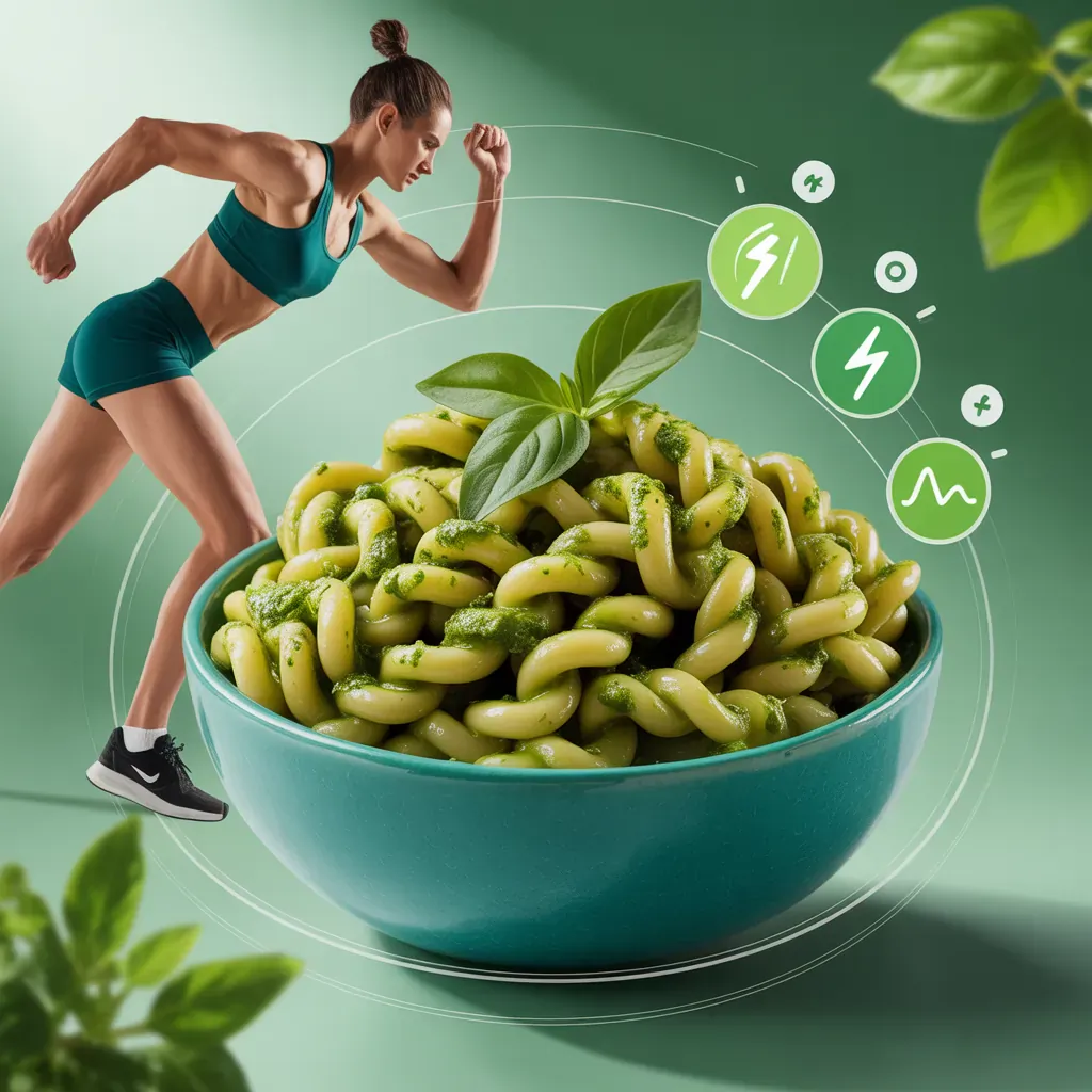 vegan pesto cavatappi