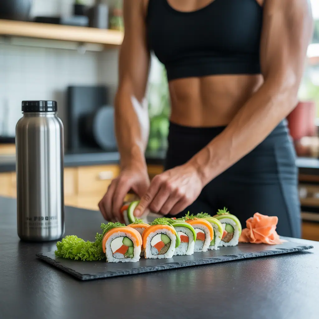 veggie brown rice sushi