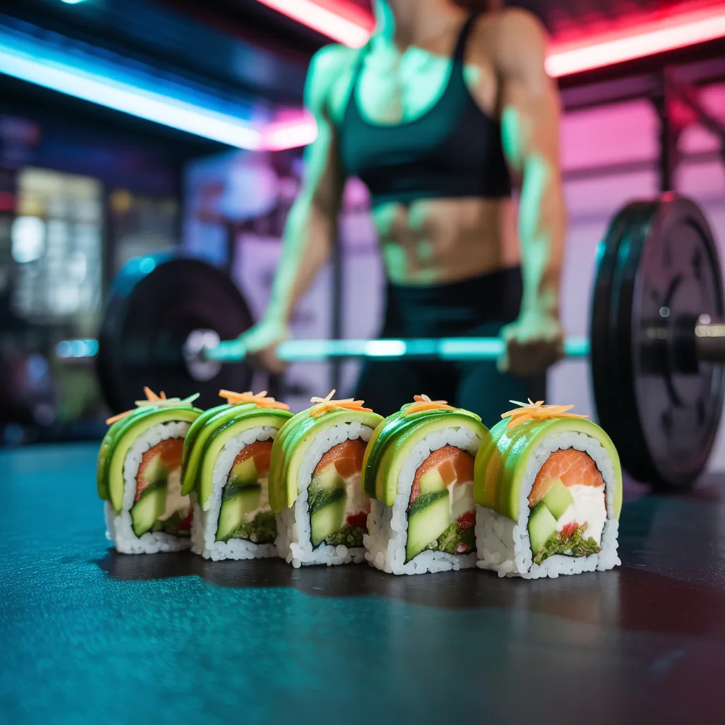 veggie brown rice sushi