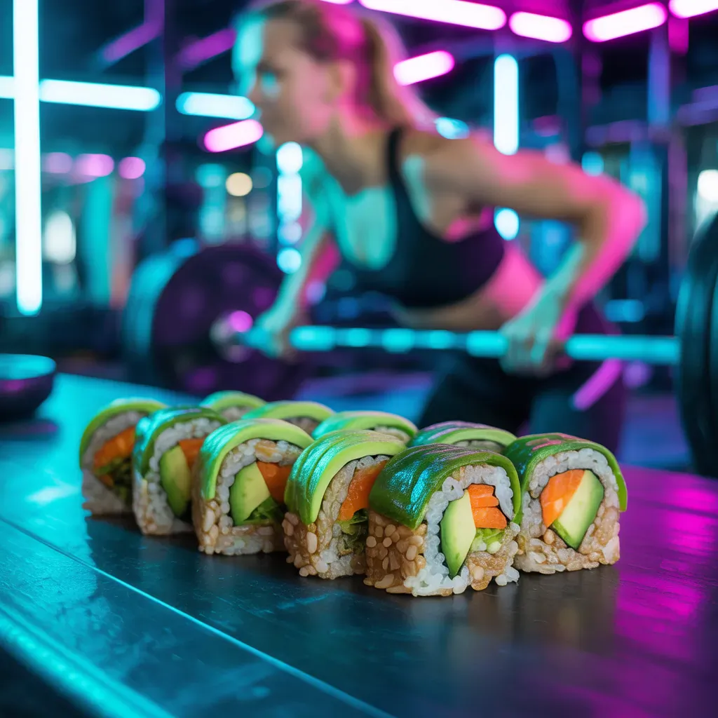 veggie brown rice sushi