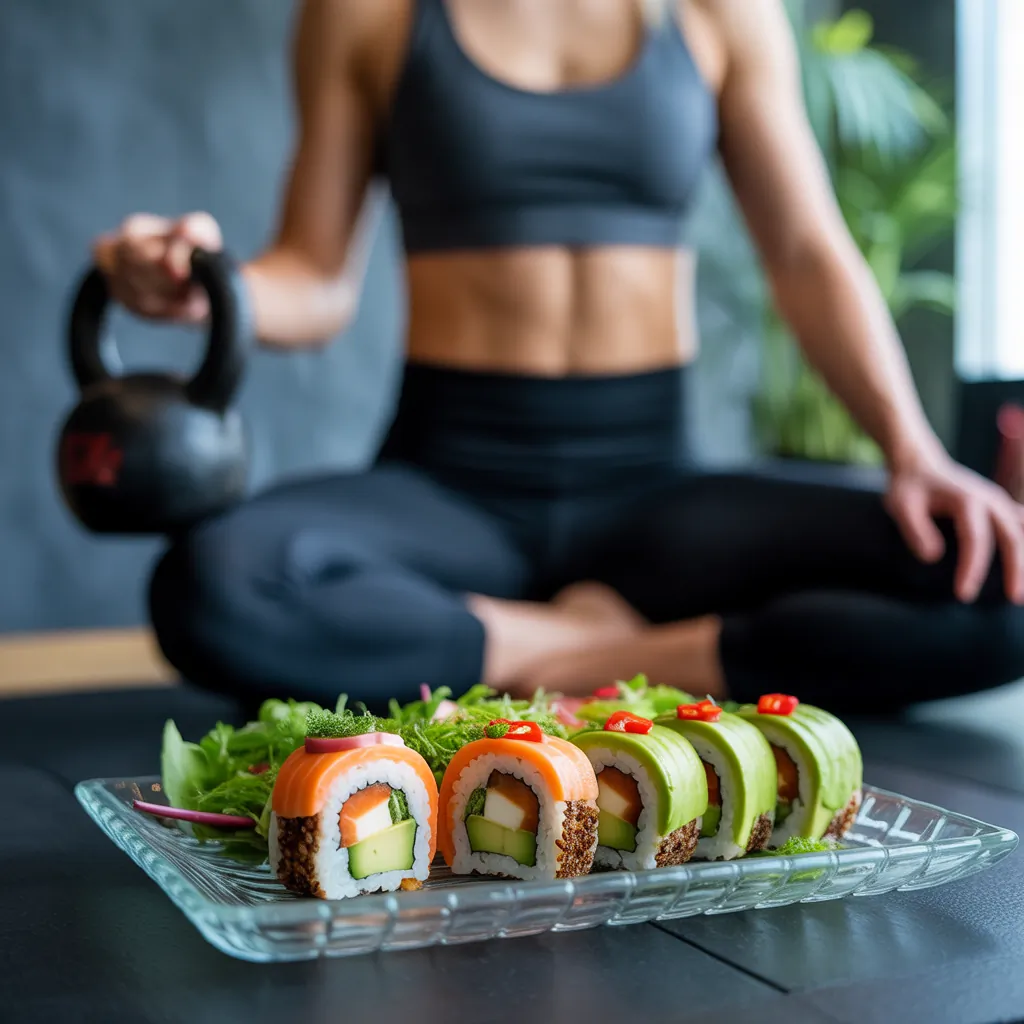 veggie brown rice sushi