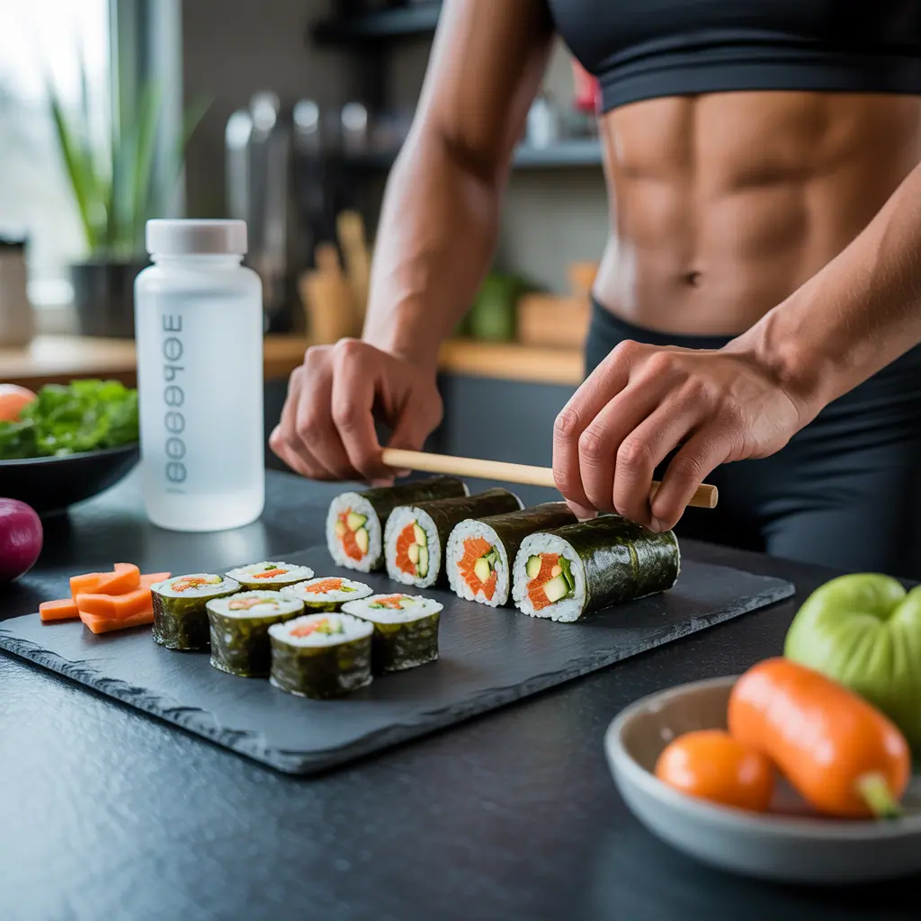 veggie brown rice sushi