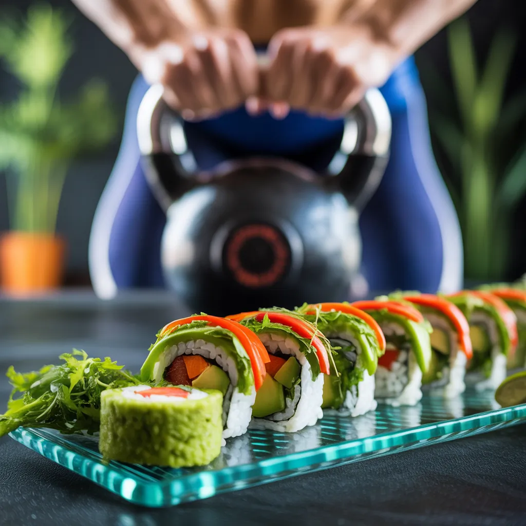 veggie brown rice sushi