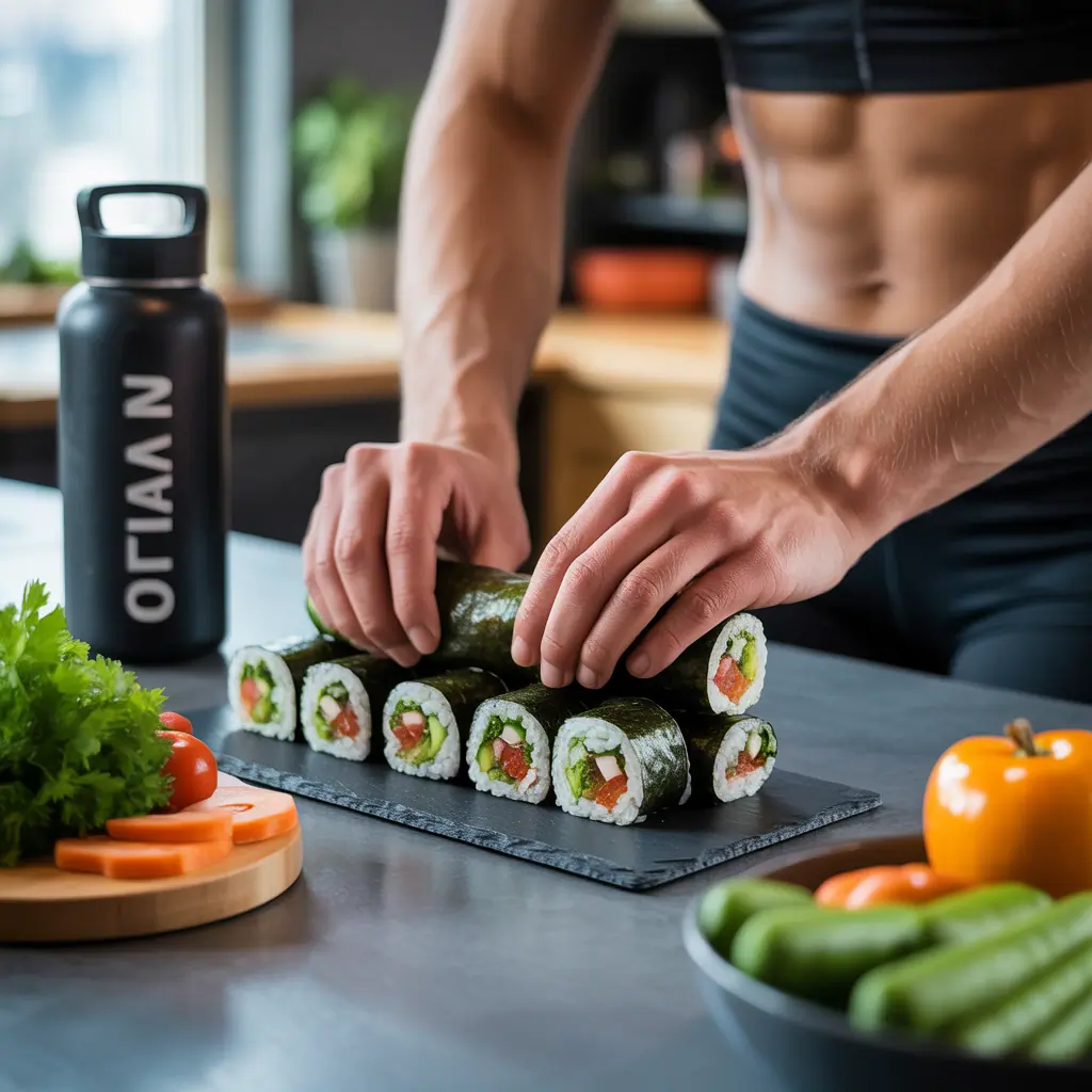 veggie brown rice sushi